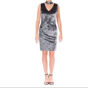AQUA NWT Velvet choker cocktail dress